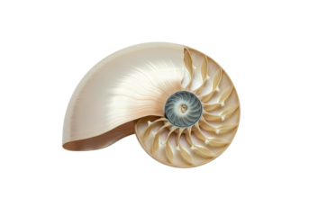 Stunning nautilus shell cross-section, perfect geometry