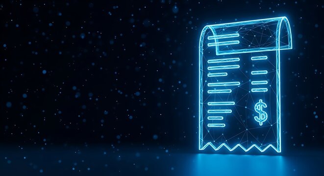 Digital Receipt Concept for Financial Transactions and Business Accounting Practices