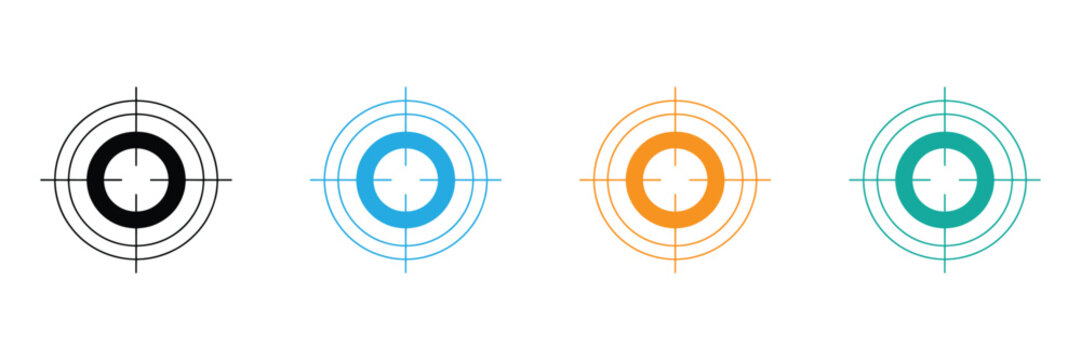 Target icon logo design. goal icon vector. target marketing sign and symbol,Colorful target icons offer precision and focus for branding projects,