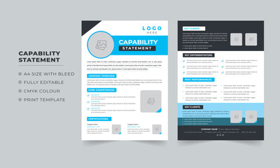 capability statement Template Design for your company or capability statement layout  