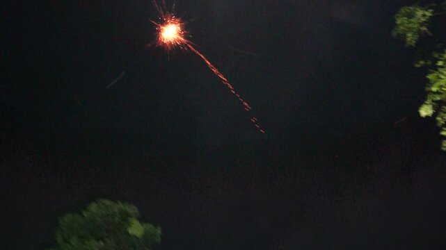 Diwali celebrate with firecracker at night