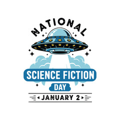 World fiction science day vector illustration