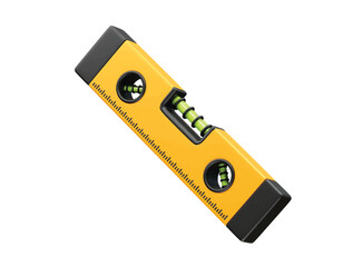 Yellow Spirit Level for Construction and DIY icon illustration render 3d