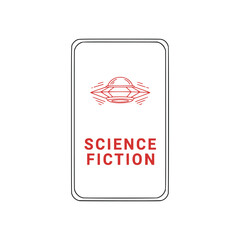 World fiction science day vector illustration
