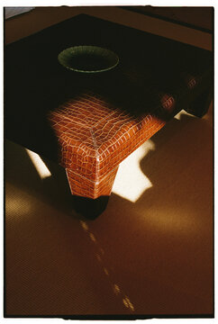 Sunlight On Textured Table Surface