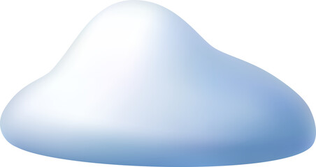 3D snow pile, snowdrift,