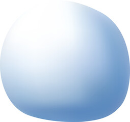 3D snow pile, snowdrift, cloud.