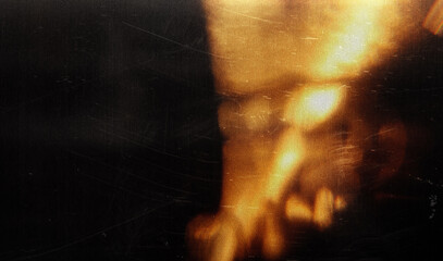 light leak overlay effect with scratch dust and bokeh light leaks, retro grain noisy film...