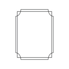 Elegant double line frame with sophisticated curved corners. simple decorative border design for certificates.