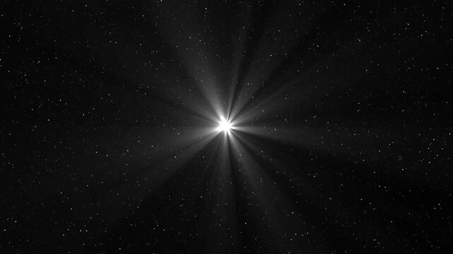 Light rays cosmic scene featuring vast galaxy, glowing comets and twinkling stars. Abstract background with deep space elements. concept of celestial exploration.