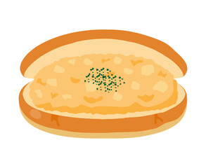 たまごパンのイラスト