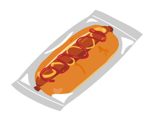 ホットドッグのイラスト