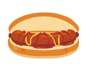 ホットドッグのイラスト