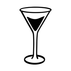 Drink glass illustration of celebrating an anniversary, birthday or drinking party