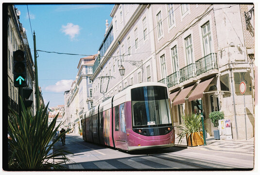 Tram Travels  Street in Lisbon