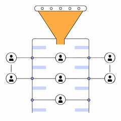 User Funnel Vector illustration 