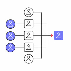 org chart infographic vector illustration 
