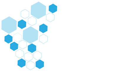 Vector hexagons pattern. Geometric abstract background with simple hexagonal elements. Medical, technology or science design