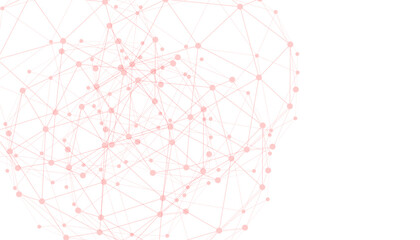 Vector Connect link background. global network technology concept. Digital technology futuristic internet network speed connection red background.