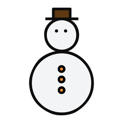Cartoon Snowman Winter Holiday Graphic