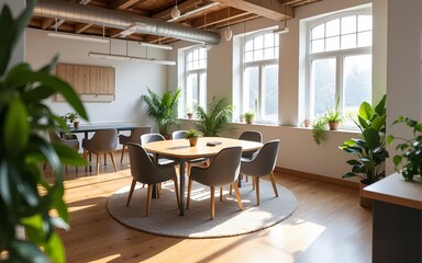 Bright coworking office. High quality