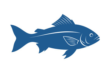 A blue fish vector illustration