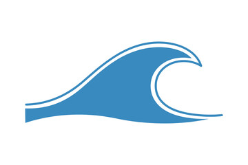 A blue wave vector illustration