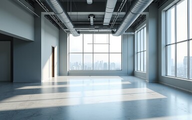 empty hall in the modern office building. High quality