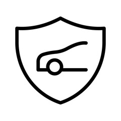 Car Insurance icon set featuring protection, vehicle safety, policy coverage, accident support, and financial security symbols in a clean modern line design style