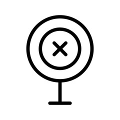 Missed Target icon set featuring failure, error, goal miss, underperformance, and caution symbols in a clean modern line graphic style