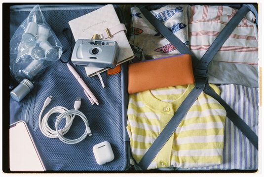 Packed Suitcase Essentials