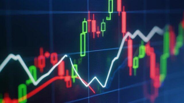 Stock Market Chart Financial Growth, Trading, Investment Analysis