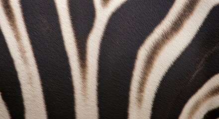 Obraz premium Close-up of zebra stripes showing distinctive patterns and texture