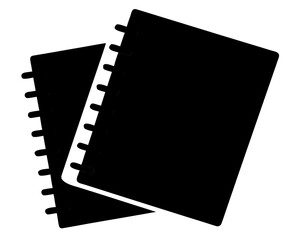 Notebook simple black silhouette vector
