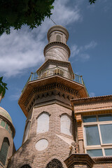 Fototapeta premium Carved window details on the street of Kashgar, Xinjiang, China.