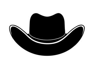 cowboy hat black silhouette vector,cowboy hat  icon