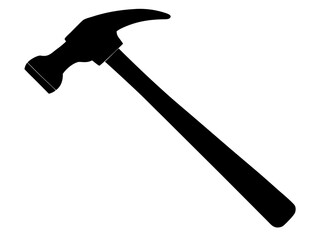 hammer black silhouette vector,hammer  icon