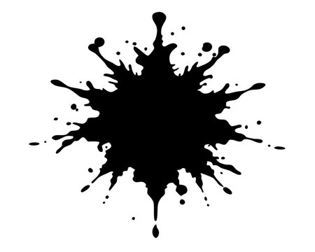 ink splatter black silhouette vector icon