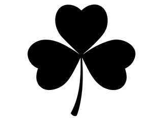 shamrock black silhouette vector,shamrock icon