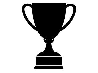 trophy black silhouette vector,trophy icon