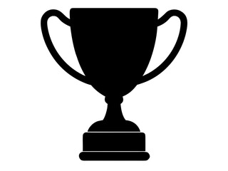 trophy black silhouette vector,trophy icon