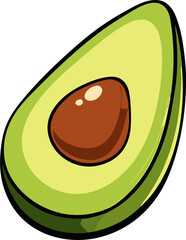 Avocado Vector Art | Organic Tropical Fruit Illustration | Fresh Healthy Food Design