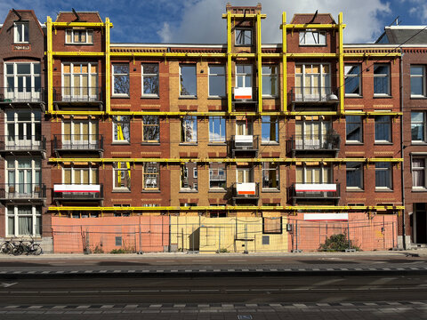 building under renovation