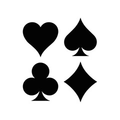 abstract heart, spade, club, and diamond icons