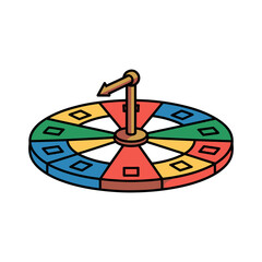 circular board game with arrow spinner