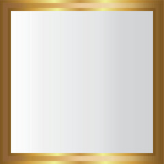 square golden banner border frame