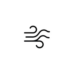 Monoline Fog Or Wind Icon