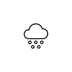 Monoline Hail And Cloud Icon