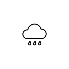 Fototapeta premium Moderate Rain And Cloud Icon