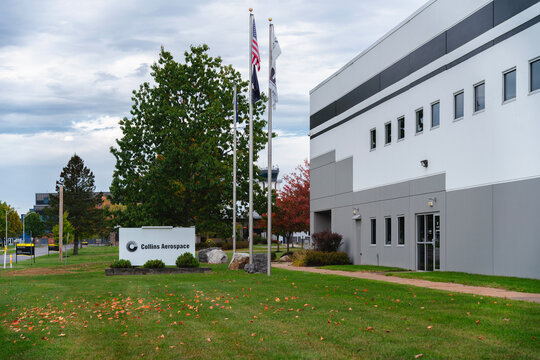 Rome, NY - Oct 12, 2025: Collins Aerospace operates a major manufacturing and engineering site at Griffiss Business and Technology Park, focused on aerospace systems and components